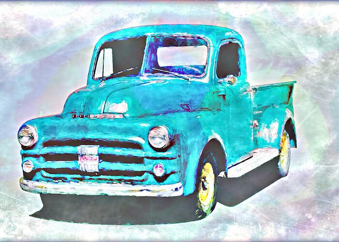 Pickup Truck Greeting Card featuring the digital art Dodge Pickup by Rick Wicker