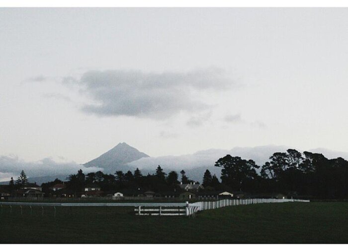 Vscocam Greeting Card featuring the photograph 🗻 Mt. Taranaki In The Distance by Anna Lena Knoll