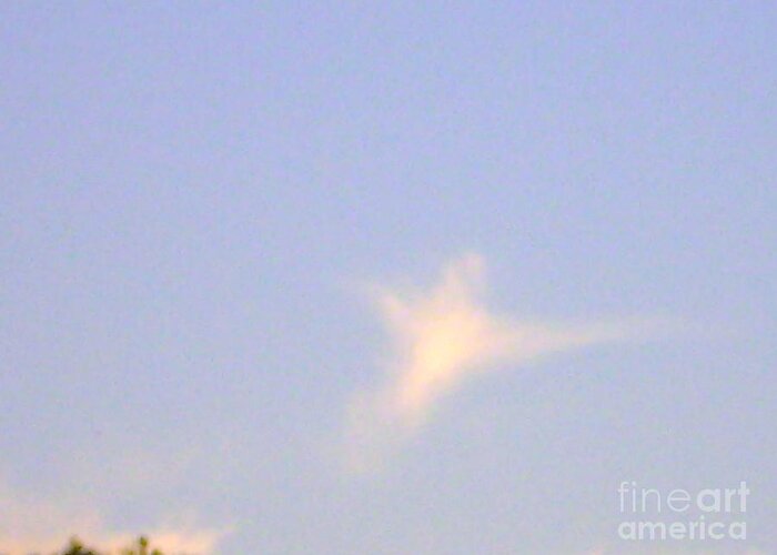 Natural Cloud Depicting An Image Of A Dove Greeting Card featuring the photograph Natural Dove Cloud by Robin Coaker