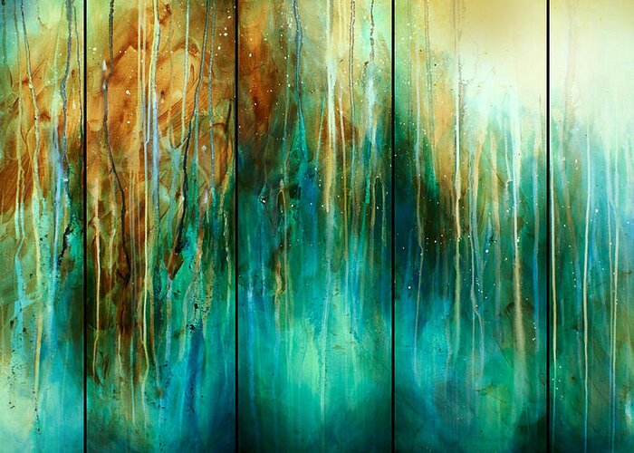 Abstract Greeting Card featuring the painting ' Summer Dreams ' by Michael Lang