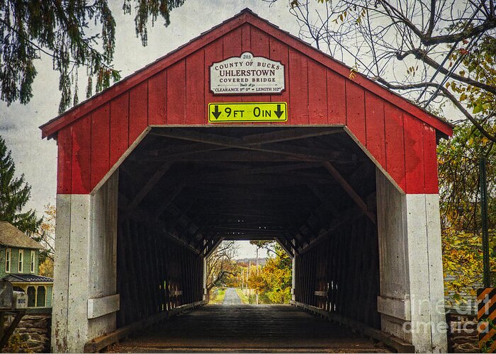 Day Or Daytime) Greeting Card featuring the photograph Uhlerstown Covered Bridge IV by Debra Fedchin