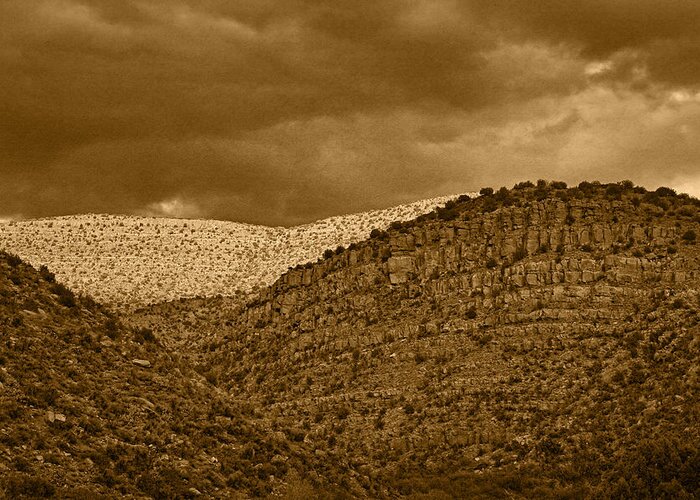 Verde Valley Greeting Card featuring the photograph View from a Train Tnt by Theo O'Connor