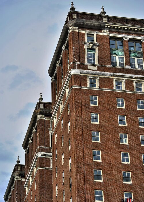 Buffalo Greeting Card featuring the photograph 01 The Statler Towers by Michael Frank Jr