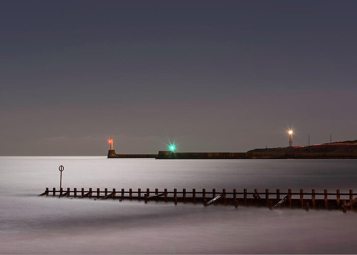 Aberdeen Greeting Card featuring the photograph Aberdeen Beach at Night #1 by Veli Bariskan