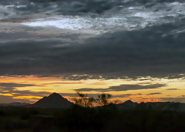 Sunset Greeting Card featuring the photograph Mesa Arizona Sunset by Tam Ryan