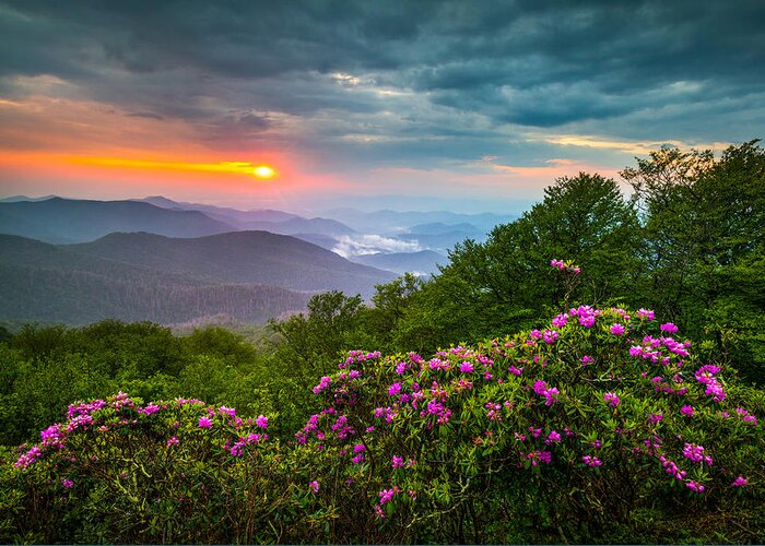North Carolina Greeting Card featuring the photograph Asheville North Carolina Blue Ridge Parkway Scenic Landscape #1 by Dave Allen