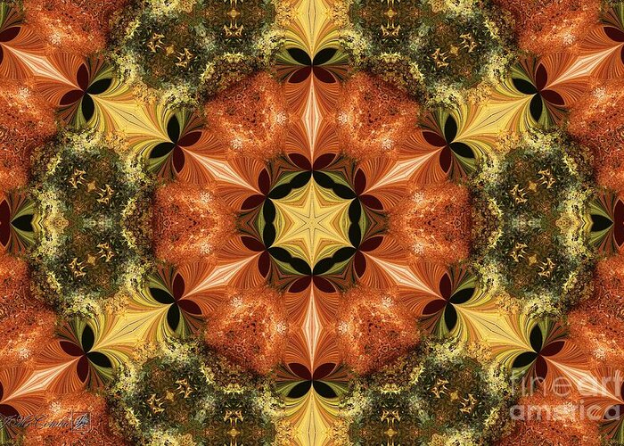 Mccombie Greeting Card featuring the digital art Autumn Colours Kaleidoscope #2 by J McCombie