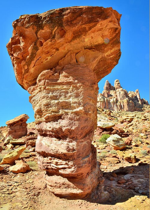 Capitol Reef National Park Greeting Card featuring the photograph Balanced Rocks Behind the Castle #2 by Ray Mathis
