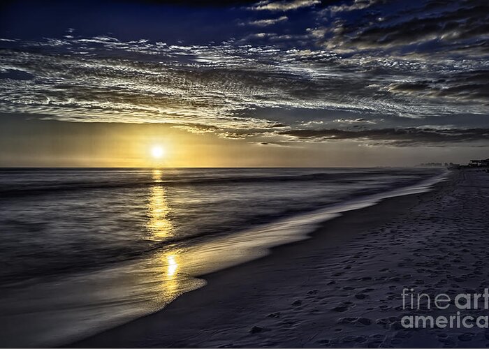 Beach Greeting Card featuring the photograph Beach Sunset 1021b by Walt Foegelle