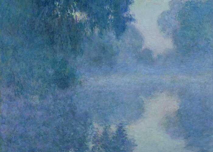Impressionist Greeting Card featuring the painting Branch of the Seine near Giverny by Claude Monet