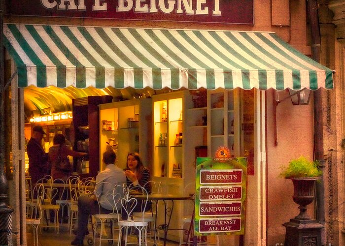 New Orleans Greeting Card featuring the photograph Cafe Beignet 2 #2 by Jerry Fornarotto