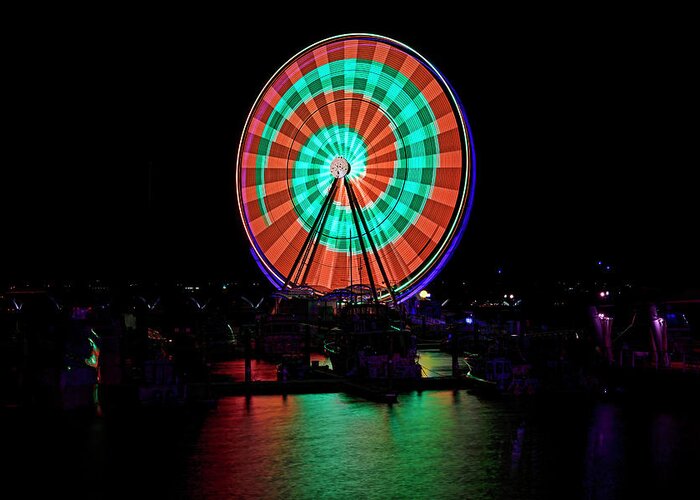 Capital Wheel Greeting Card featuring the photograph Capital Wheel #1 by Bill Dodsworth