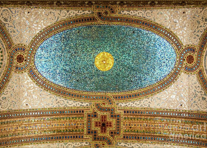 Art Greeting Card featuring the photograph Chicago Cultural Center Ceiling by David Levin