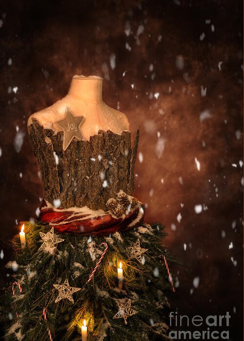 Christmas Greeting Card featuring the photograph Christmas Mannequin #1 by Amanda Elwell