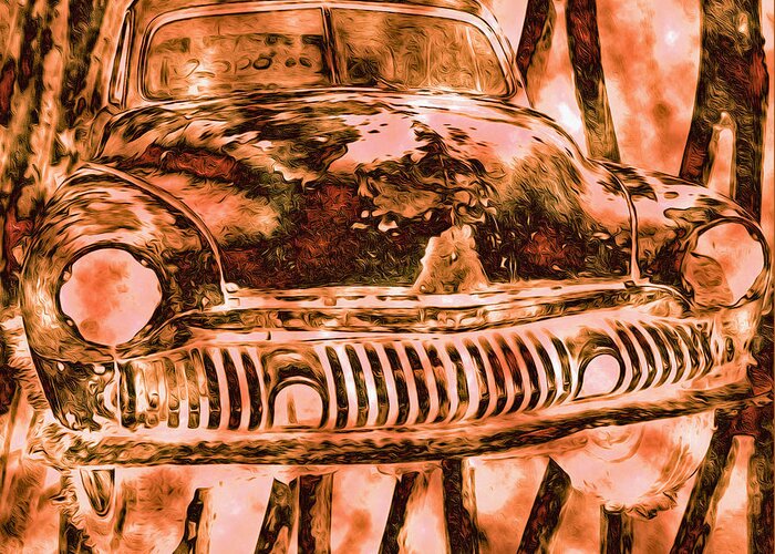 Auto Greeting Card featuring the photograph Dereliction #2 by Lynda Lehmann