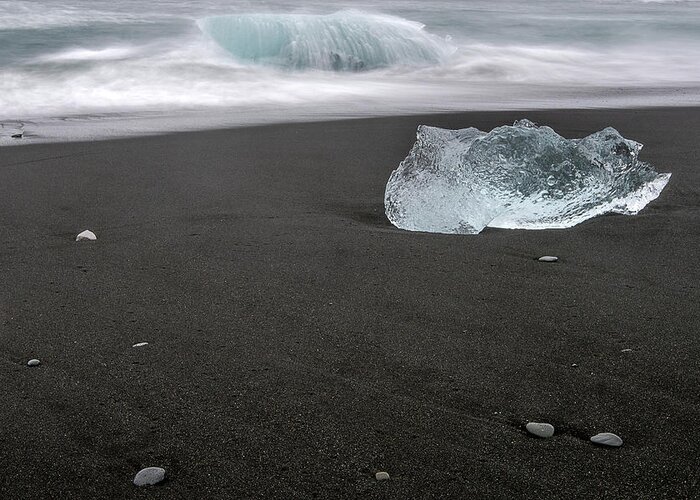 Nature Greeting Card featuring the photograph Diamonds floating in beaches, Iceland #1 by Pradeep Raja PRINTS