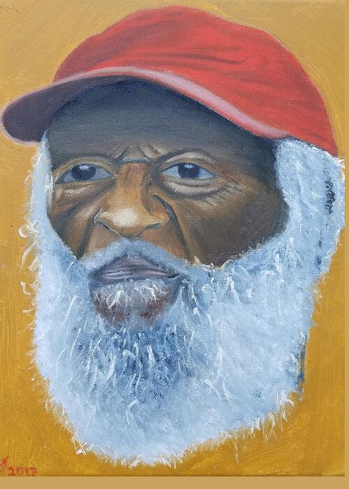 Comedian Greeting Card featuring the painting Dick Gregory #1 by Jerel Ferguson