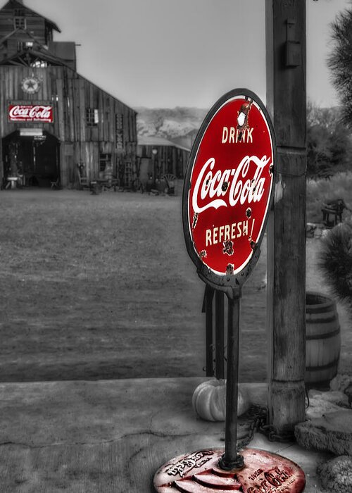 Americana Greeting Card featuring the photograph Drink Coca Cola Refresh #2 by Susan Candelario