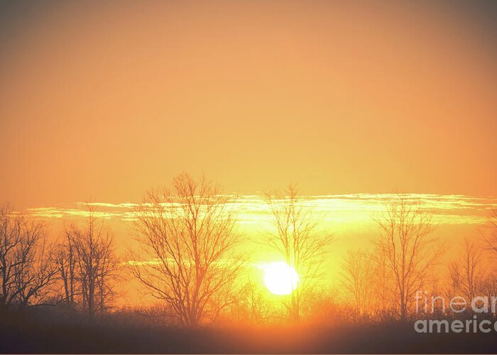 Cheryl Baxter Photography Greeting Card featuring the photograph Early Morning Sunrise #1 by Cheryl Baxter
