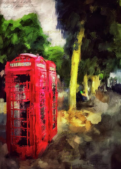 London Greeting Card featuring the digital art Embankment #1 by Nicky Jameson