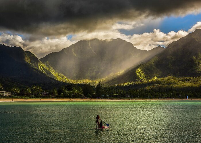 Hanalei Greeting Card featuring the photograph Facing the Storm #1 by Robert FERD Frank
