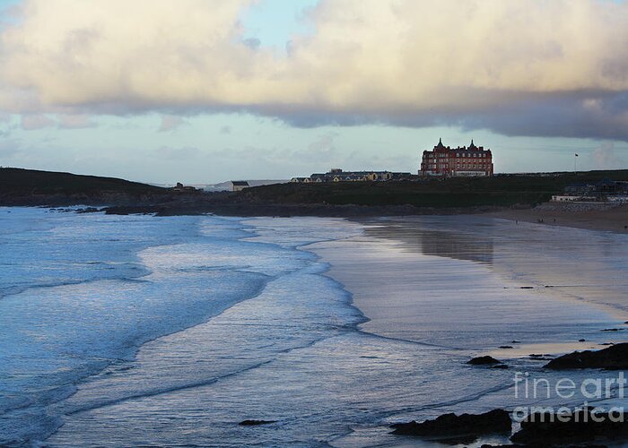 Fistral Greeting Card featuring the photograph Fistral Beach by Nicholas Burningham