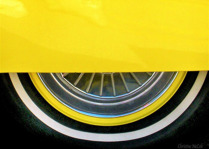 Antique Cars Greeting Card featuring the photograph Ford Yellow A #1 by Christine McCole
