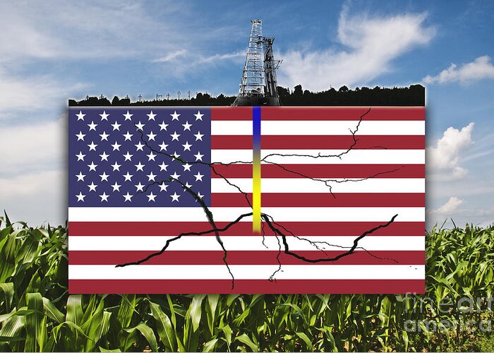 Induced Hydraulic Fracturing Greeting Card featuring the photograph Fracking In The U.s #1 by George Mattei