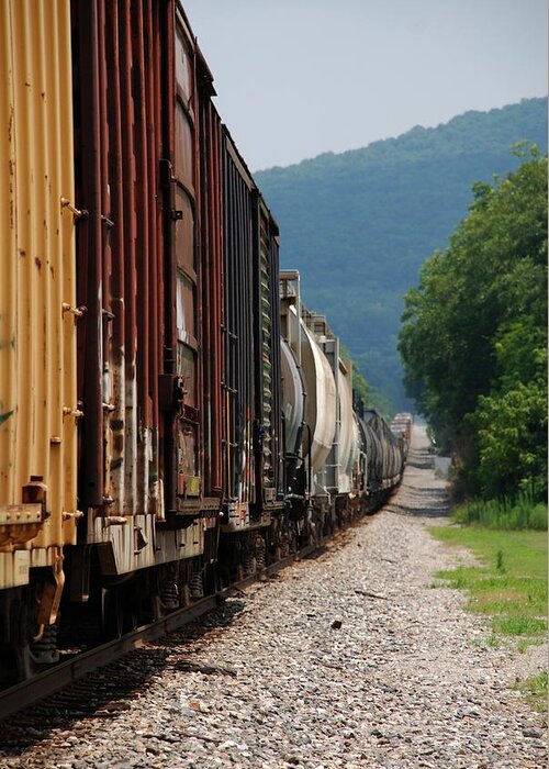 Train Greeting Card featuring the photograph Freight Train by Kenny Glover