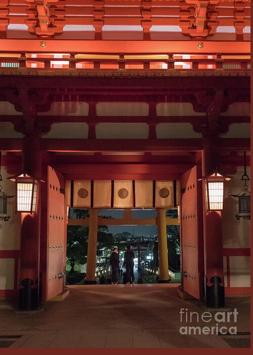 Shinto Greeting Card featuring the photograph Fushimi Inari Taisha, Kyoto Japan by Perry Rodriguez