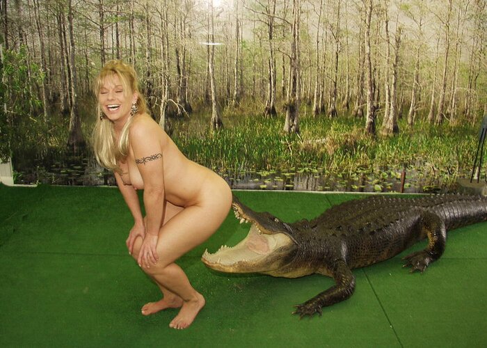Www.naturesexoticbeauty.com Greeting Card featuring the photograph Gator Bites #1 by Lucky Cole