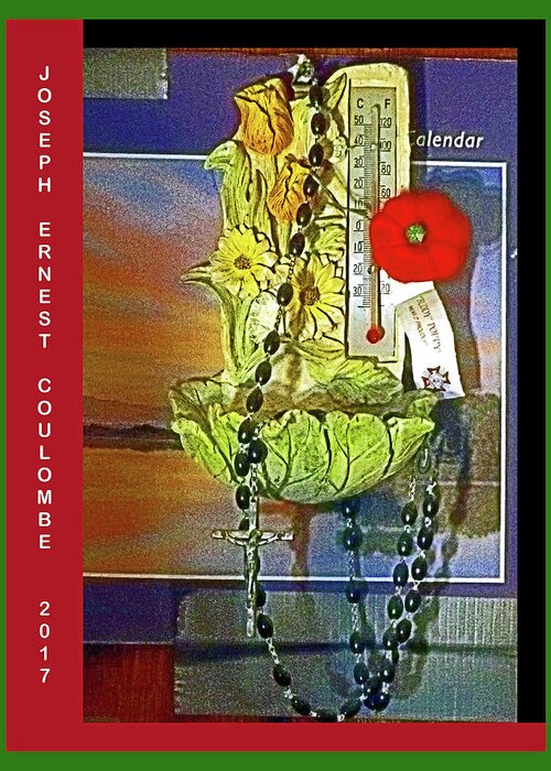 Rosary Greeting Card featuring the digital art God Bless Our America by Joseph Coulombe
