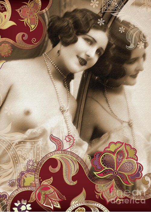 Nostalgic Seduction Greeting Card featuring the photograph Nostalgic Seduction Goddess by Chris Andruskiewicz