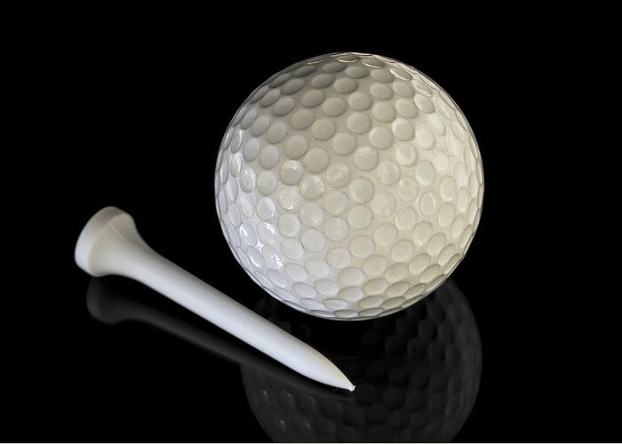 Background Greeting Card featuring the photograph Golf-ball #1 by Paulo Goncalves