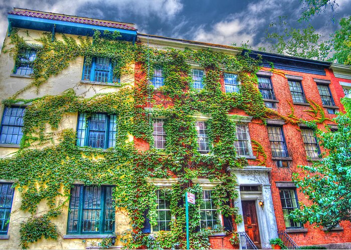 Townhouse Greeting Card featuring the photograph Greenwich Village Ivy 2 #1 by Randy Aveille