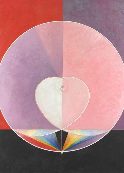 Doves No. 2 Greeting Card featuring the painting Hilma af Klint by MotionAge Designs