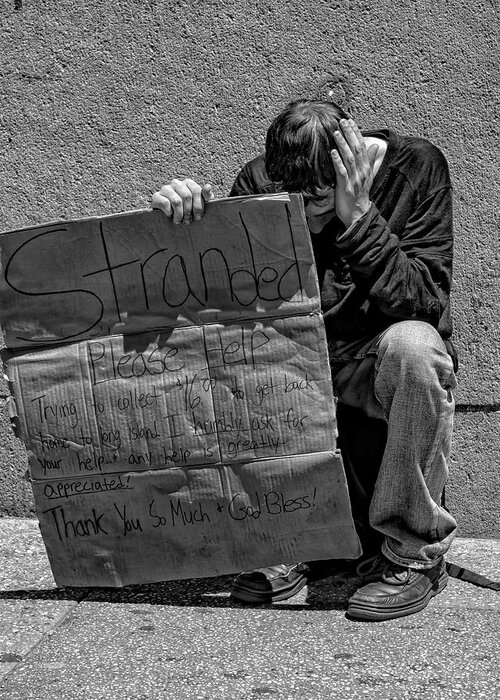 Homeless Midtown East Greeting Card featuring the photograph Homeless Midtown East #1 by Robert Ullmann