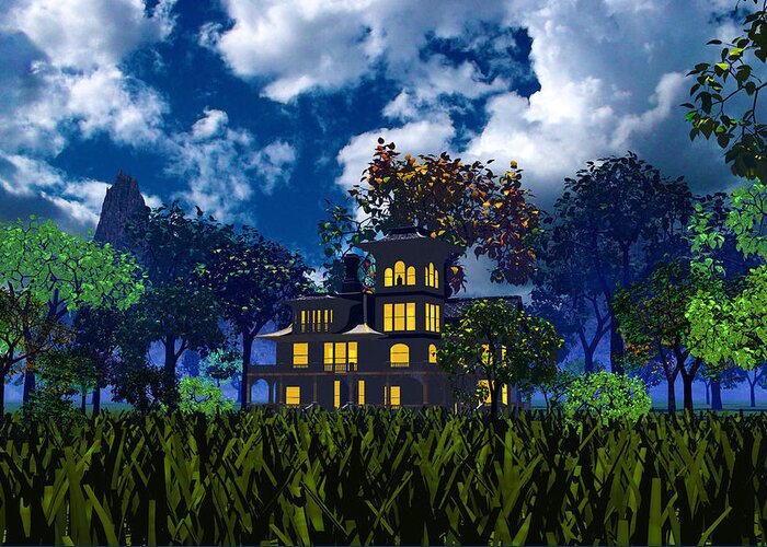 House Greeting Card featuring the photograph House In The Woods by Mark Blauhoefer