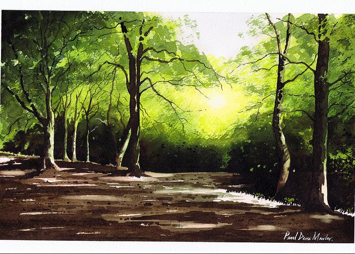 Judy Woods Greeting Card featuring the painting Judy Woods by Paul Dene Marlor
