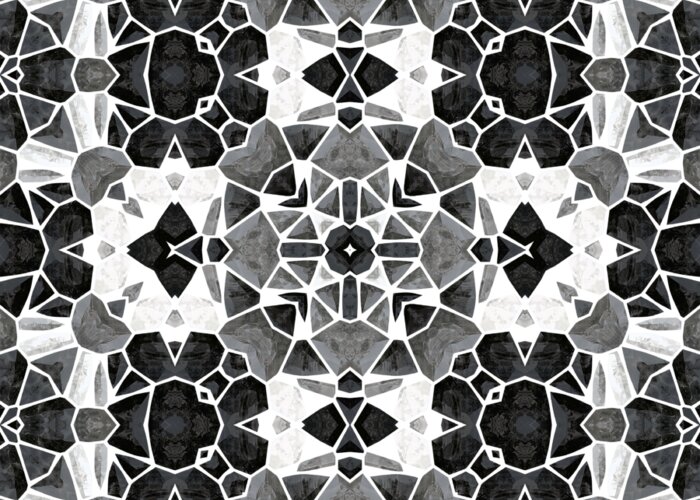 Kaleidoscop Greeting Card featuring the digital art Kaleidoscop #1 by Michal Boubin
