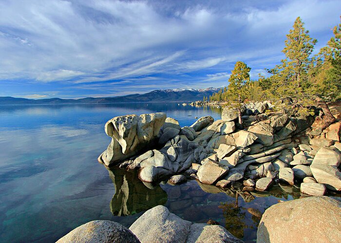 Lake Tahoe Greeting Card featuring the photograph Lake Tahoe Rocks #2 by Sean Sarsfield