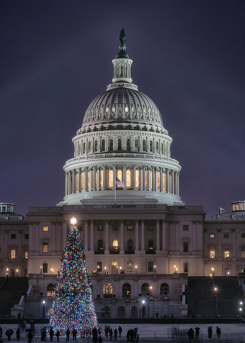 Washington Dc Greeting Card featuring the photograph Lights #2 by Robert Fawcett