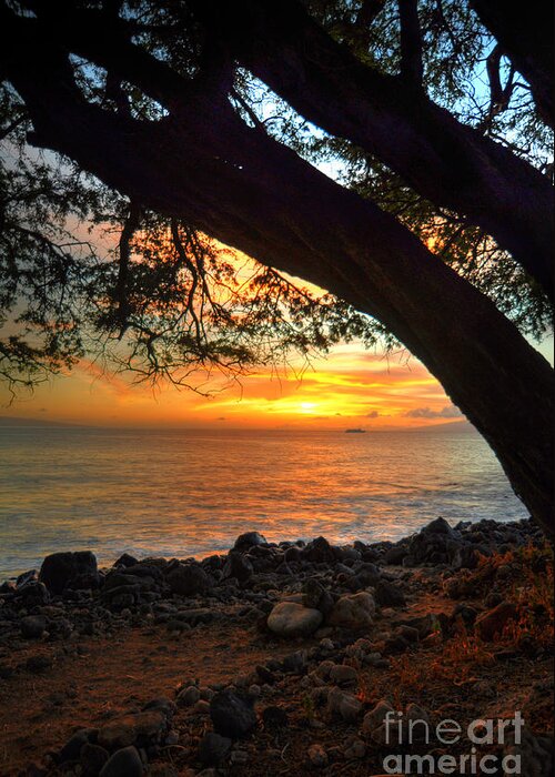 Photograph Greeting Card featuring the photograph Maui Sunset #1 by Kelly Wade