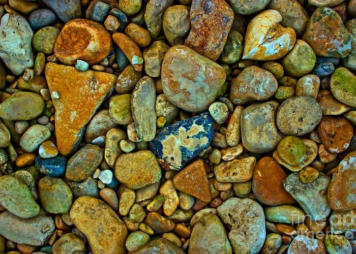 Medina River Rocks Greeting Card featuring the photograph River Rocks by Michael Tidwell