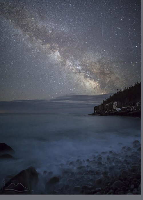 Milkyway Greeting Card featuring the photograph Milky Way in Maine #1 by Chad Tracy