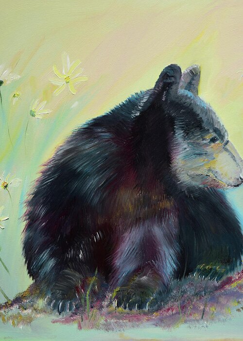  Greeting Card featuring the painting Momma Bear #1 by Jan Dappen