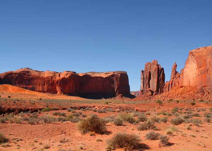 Red Rock Greeting Card featuring the photograph Monument Valley #1 by Mark Smith