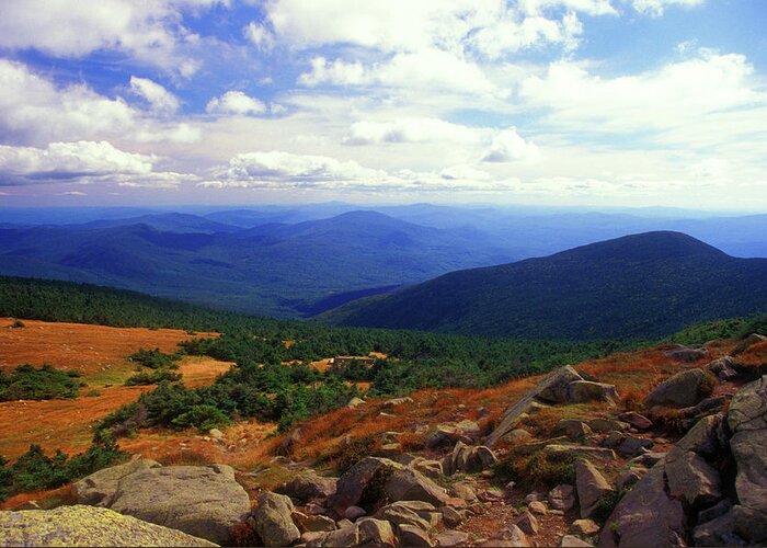 New Hampshire Greeting Card featuring the photograph Mount Moosilauke Summit #1 by John Burk
