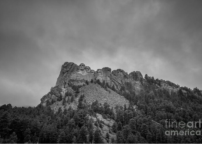 Mount Rushmore Break In The Clouds Greeting Card featuring the photograph Mount Rushmore South Dakota #1 by Michael Ver Sprill
