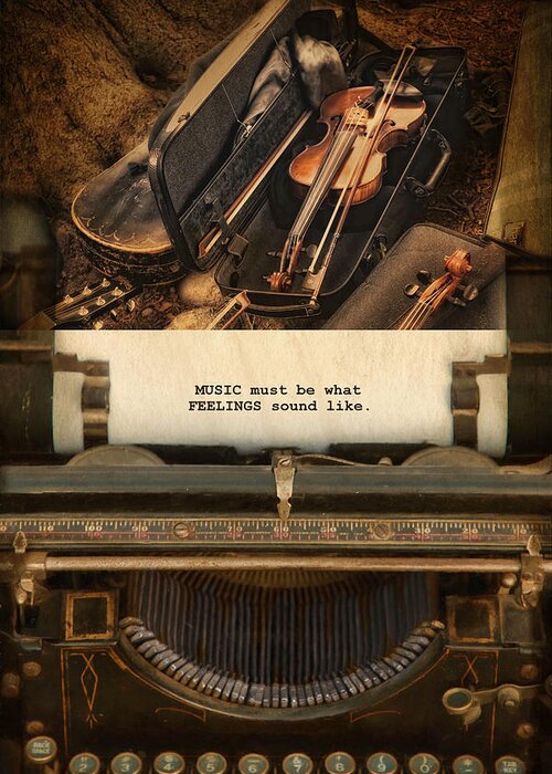 Antique Greeting Card featuring the photograph Music #2 by Robin-Lee Vieira